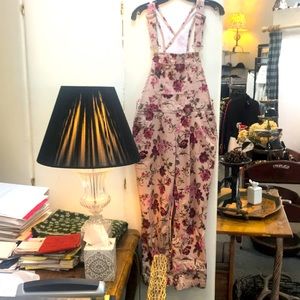 Free People x Driftwood Floral Corduroy Overalls - Size S